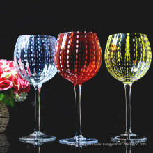 Haonai White Wine Glasses Wine Party Glass Riesling Wine Glasses With Customized Painted design